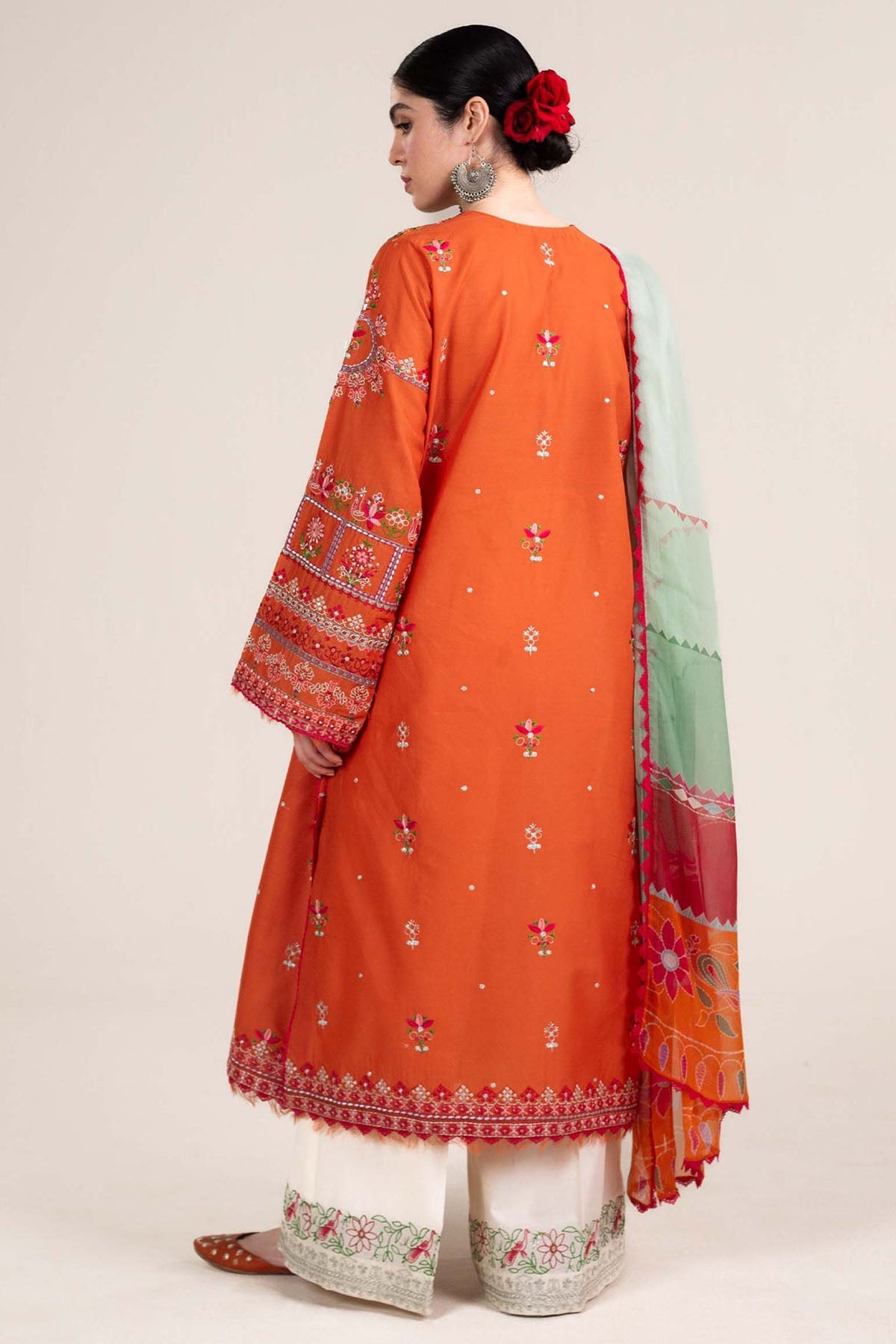 Bareeze Embroidered Lawn 3pc with Chiffon Dupatta- SB1909