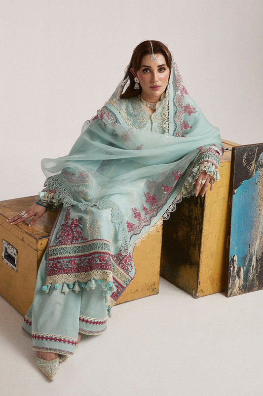 Bareeze 3PC Embroidered Lawn Suit with Embroidered Orgazna Dupatta -SB2027