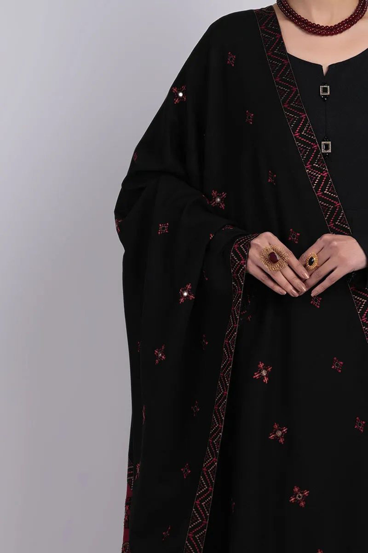 Bareeze 3PC Dhanak Suit with Heavy Embroidered Shawal - SB2060