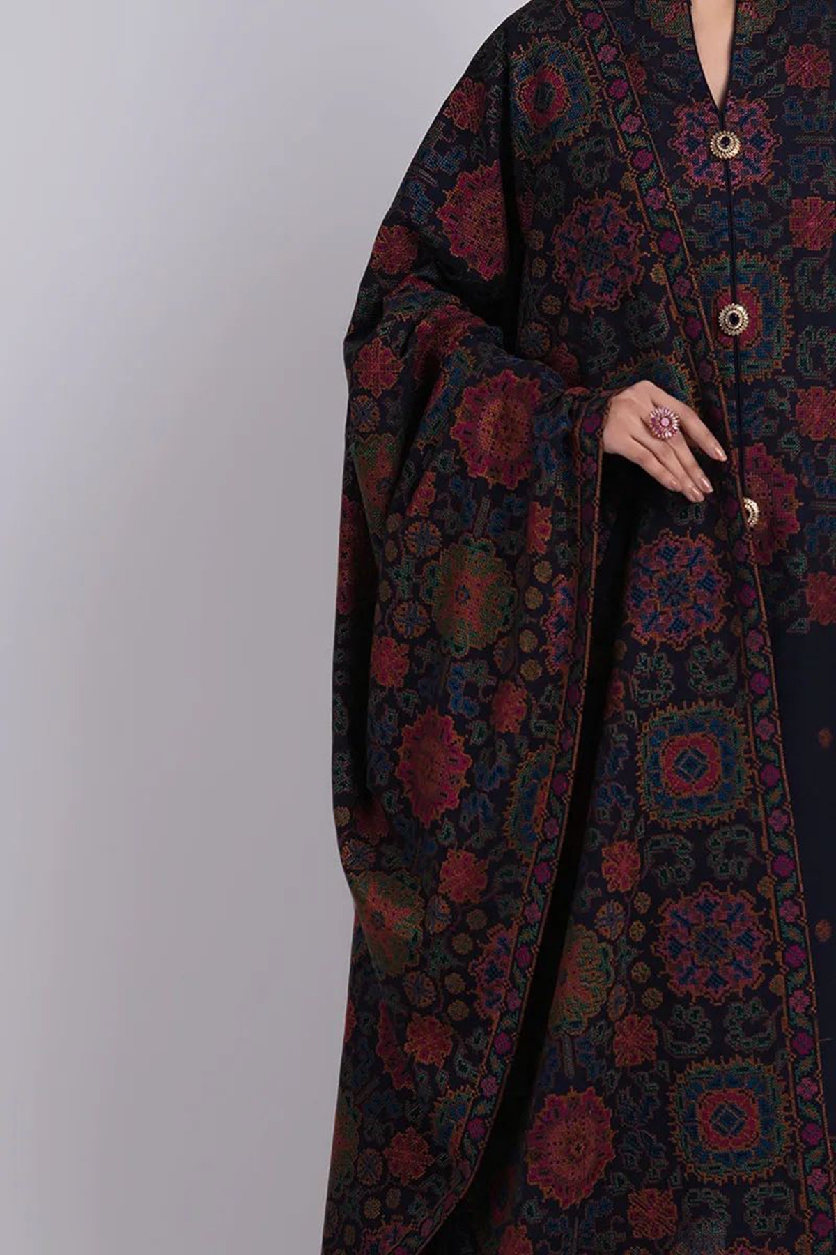 Bareeze 3PC Embroidered Dhanak Suit with Heavy Embroidered Shawal - SB2056