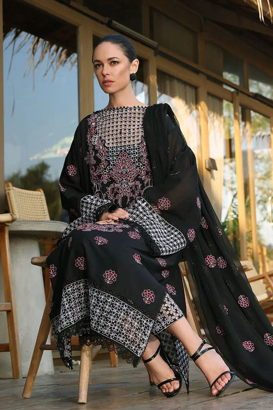 Bareeze 3PC Embroidered karandi Suit with Embroidered Shwal - SB2074