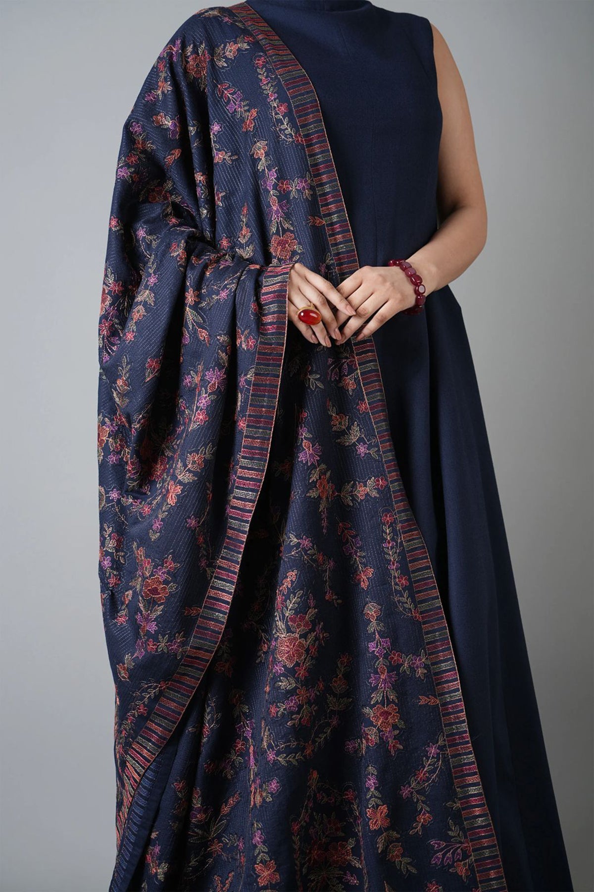 Bareeze 3PC Dhanak Suit with Embroidered Shwal - SB2142