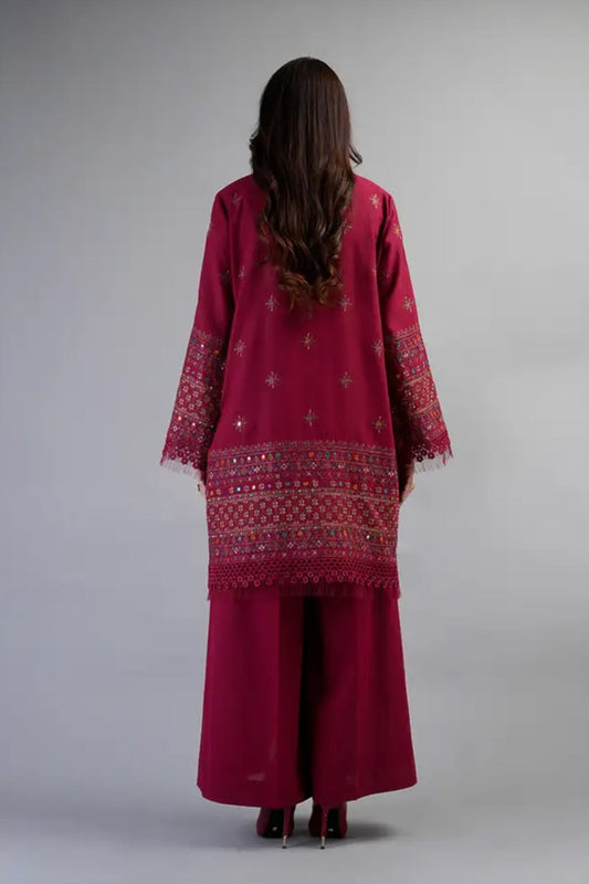 Bareeze Embroidered Lawn 3pc with Embroidered Crinkle Chiffon Dupatta- SB2025