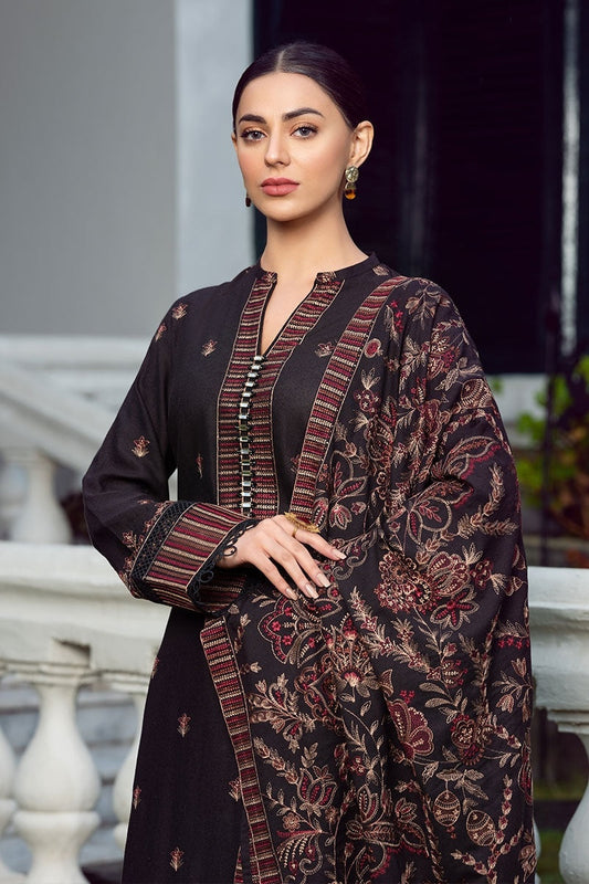 Bareeze 3PC Embroidered Dhanak Suit with Heavy Embroidered Shawal -GA102170