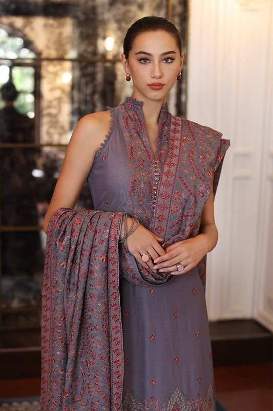 Bareeze 3PC Embroidered Dhanak with Embroidered Dhanak Shawl - SB1778