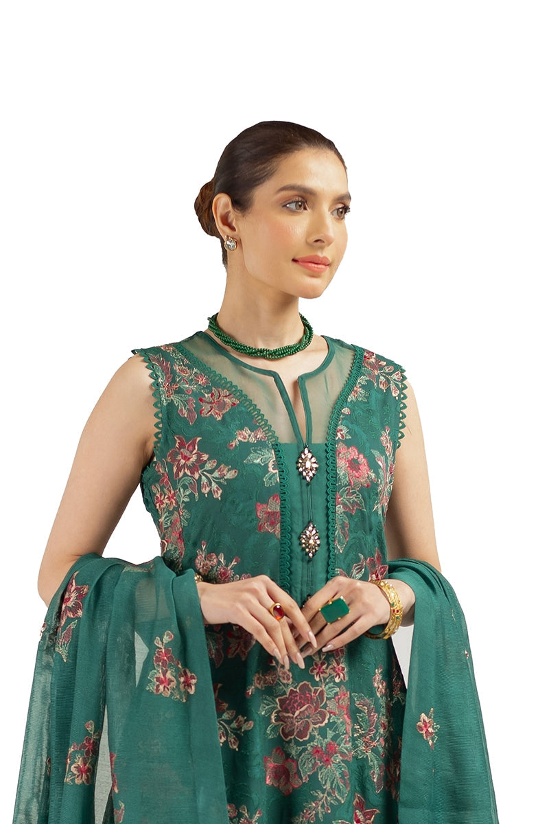 Bareeze Embroidered Lawn 3pc with Embroidered Chiffon Dupatta- SB1895