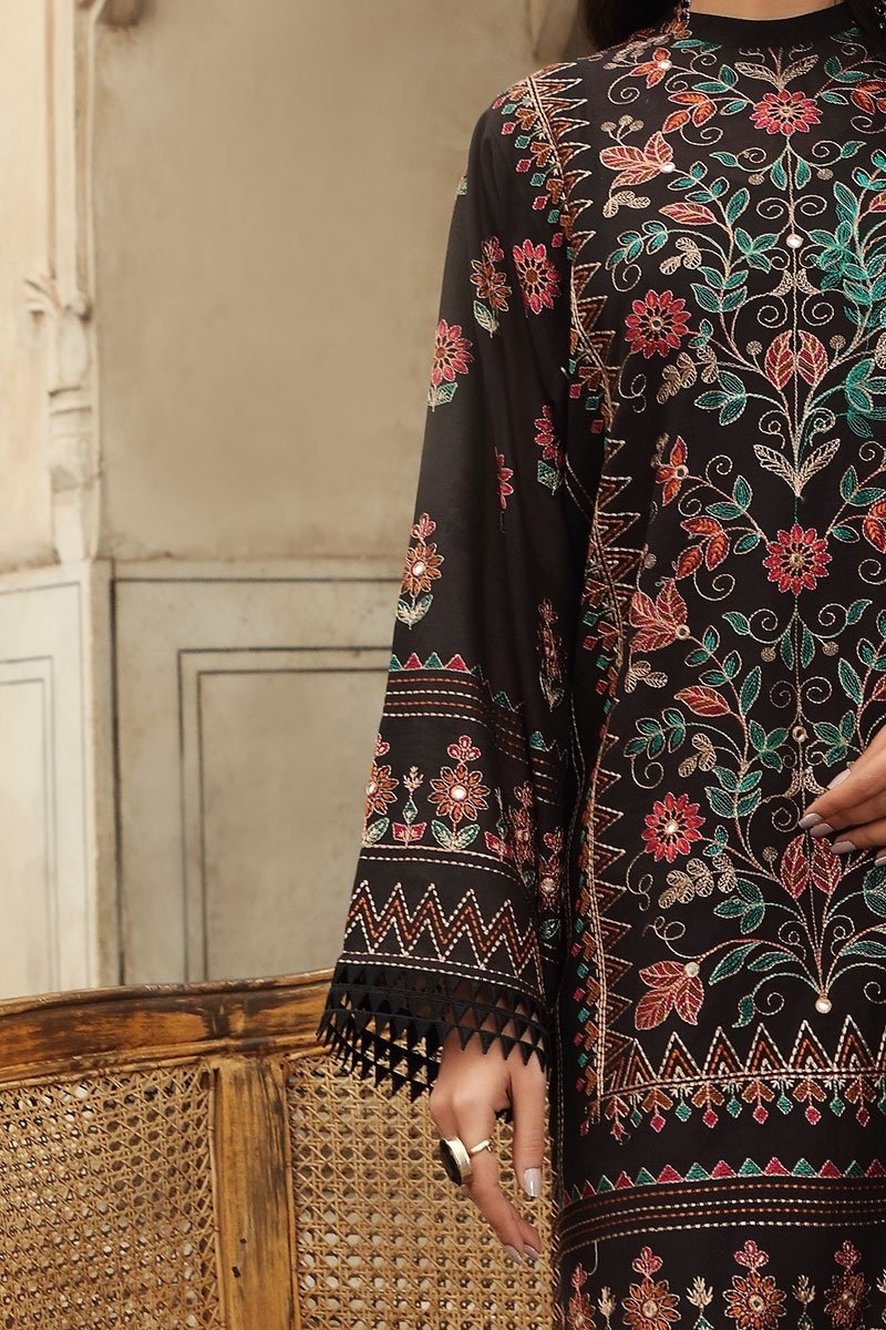 Bareeze 3PC Embroidered Lawn Suit with pure chiffon Dupatta - SB102110
