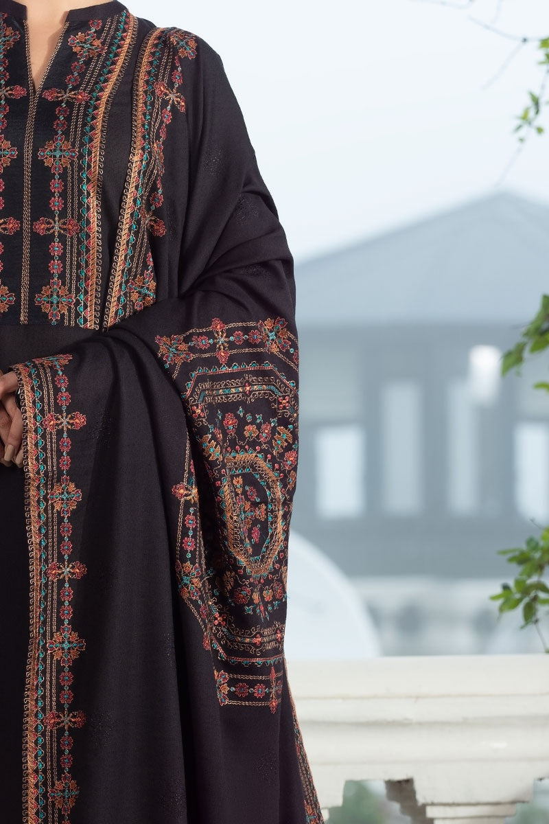 Bareeze 3PC Embroidered Dhanak Suit with Heavy Embroidered Shawal - SB102182