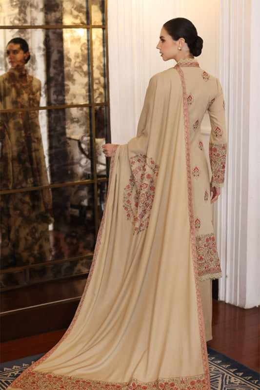 Bareeze 3PC Embroidered Dhanak Suit with Heavy Embroidered Shawal - SB1941