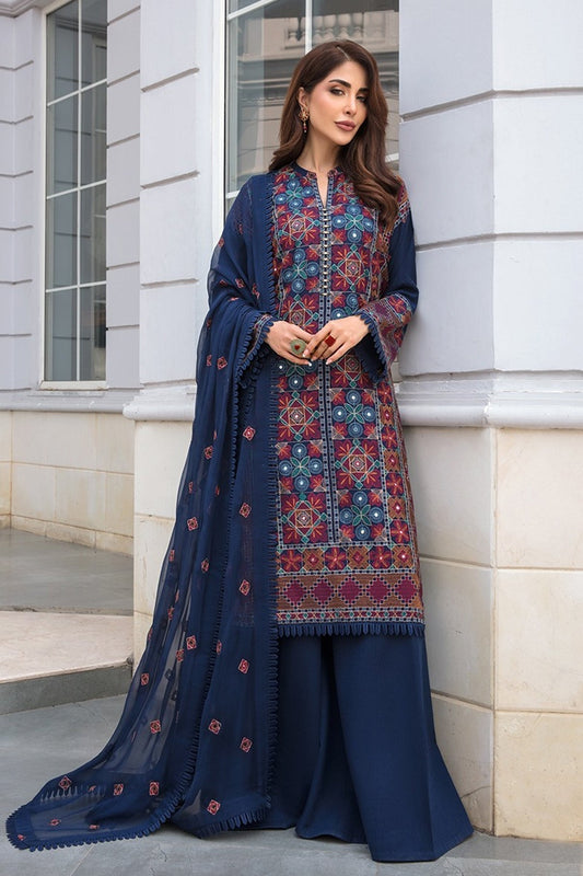 Bareeze Embroidered Lawn 3pc with Bamber Chiffon dupatta- SB1703