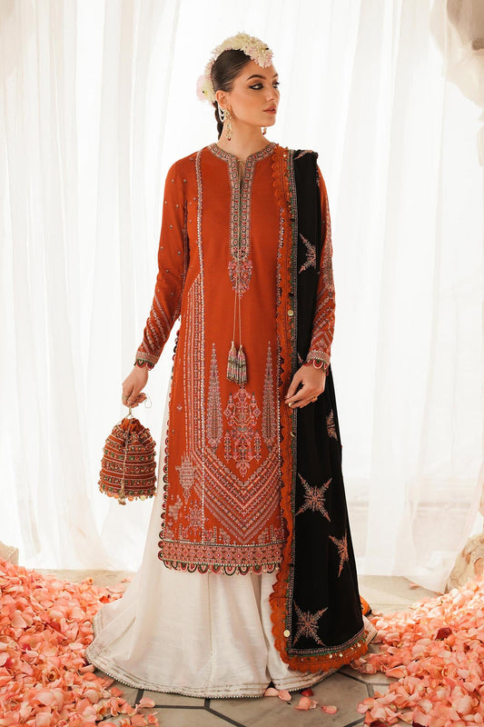 Bareeze 3PC Embroidered Lawn Suit with Embroidered Orgazna Dupatta -SB2030