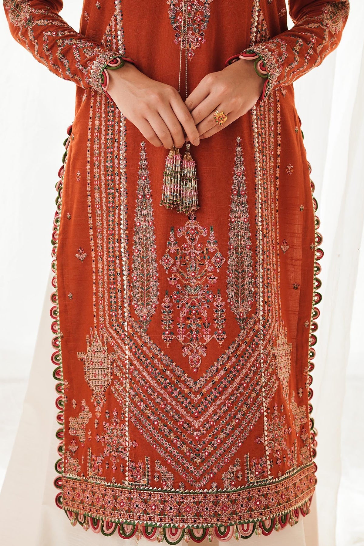 Bareeze 3PC Embroidered Lawn Suit with Embroidered Orgazna Dupatta -SB2030