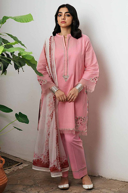 Bareeze Embroidered Lawn 3Pc with Printed  Dupata-SB1669