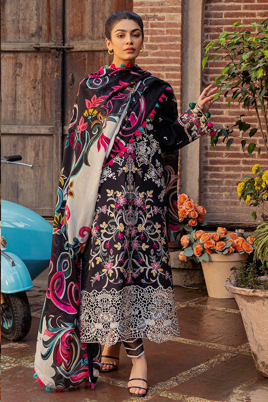 Bareeze Embroidered Lawn 3pc with Embroidered Chiffon dupatta-SB1720