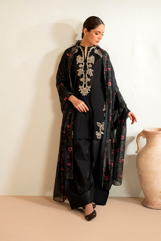 Bareeze 3PC Embroidered Lawn with Chiffon Printed Dupatta -SB2050