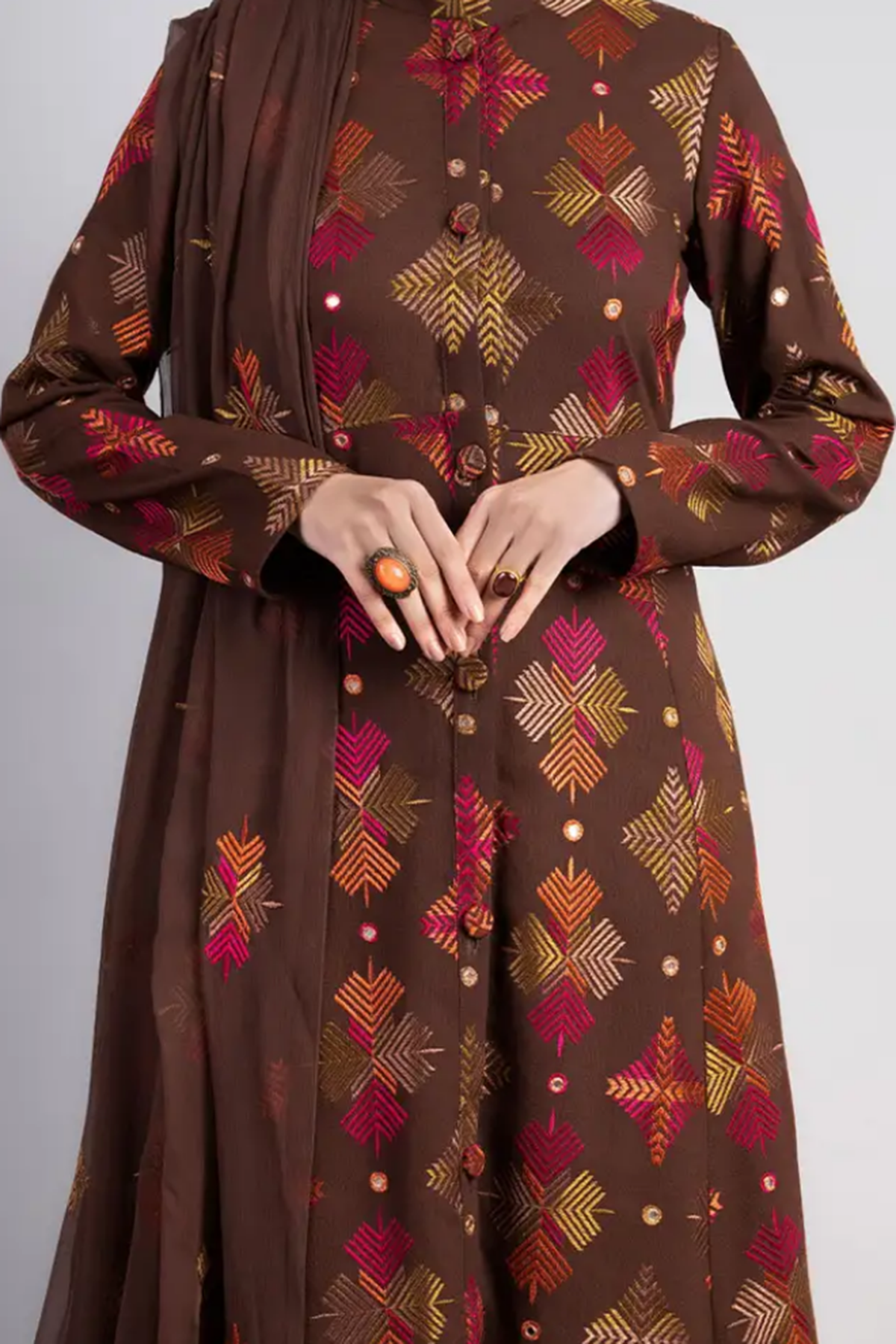 Bareeze Embroidered Dhanak 3pc with Embroidered Shawal- SB2151