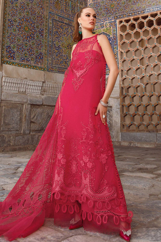 Bareeze Embroidered Lawn 3pc with Organza dupatta-SB1718