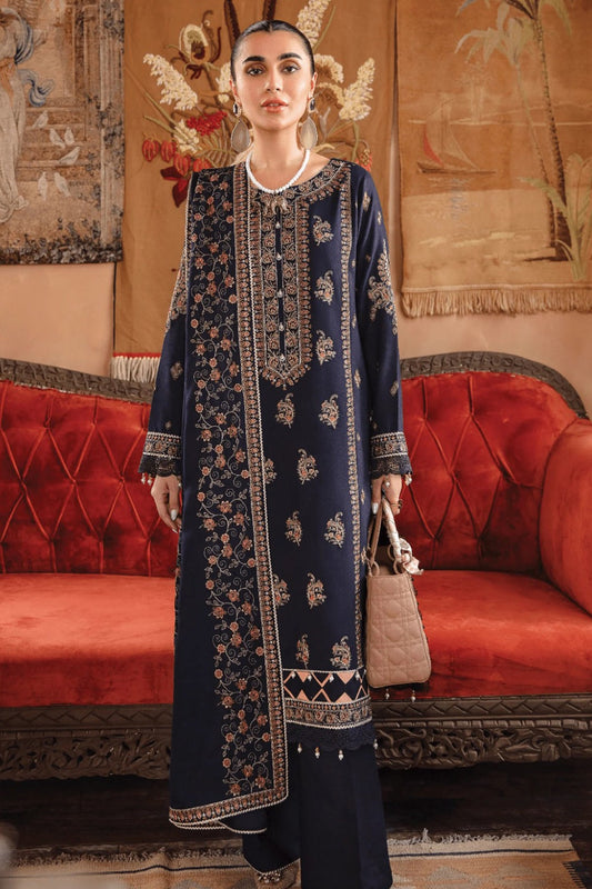 Bareeze Heavy Embroidered Lawn 3pc with Chiffon dupatta-SB1684