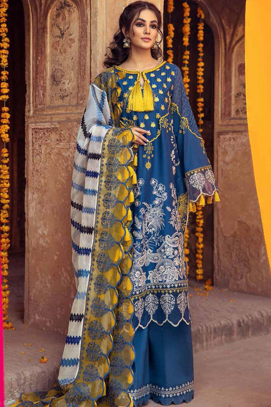 Bareeze Shifli Heavy Embroidered Laser cutwork 3pc with cotton net dupatta-SB10085