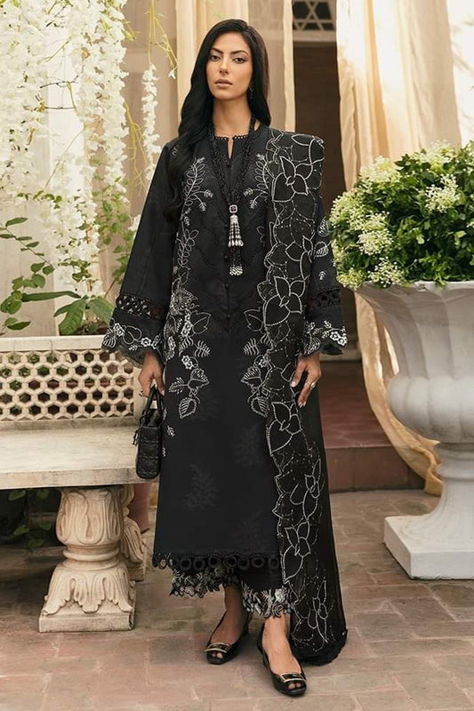 Bareeze Luxury Embroidered Lawn 3Pc with Embroidered Organza Dupata-SB1664