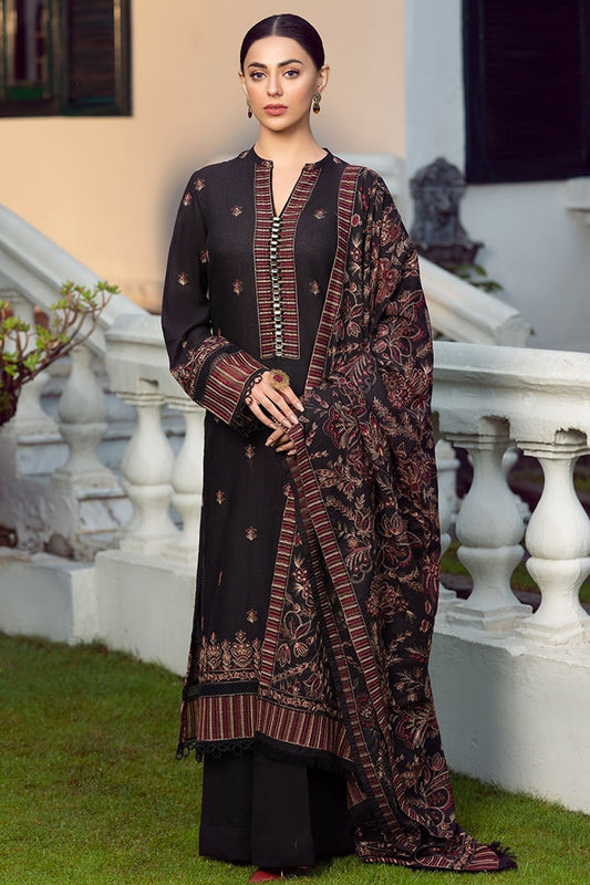 Bareeze 3PC Embroidered Dhanak Suit with Heavy Embroidered Shawal -GA102170
