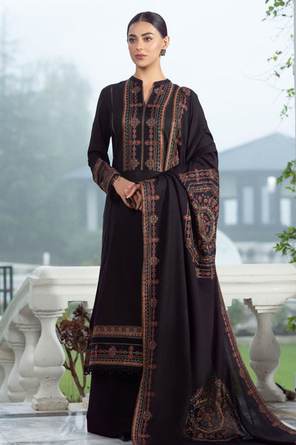 Bareeze 3PC Embroidered Dhanak Suit with Heavy Embroidered Shawal - SB102182