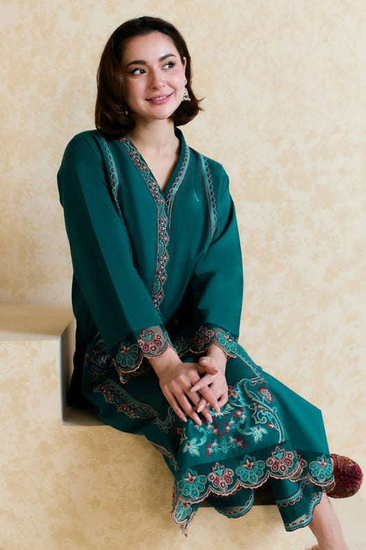 Bareeze 2PC Heavy Embroidered Lawn Suit -SB2044