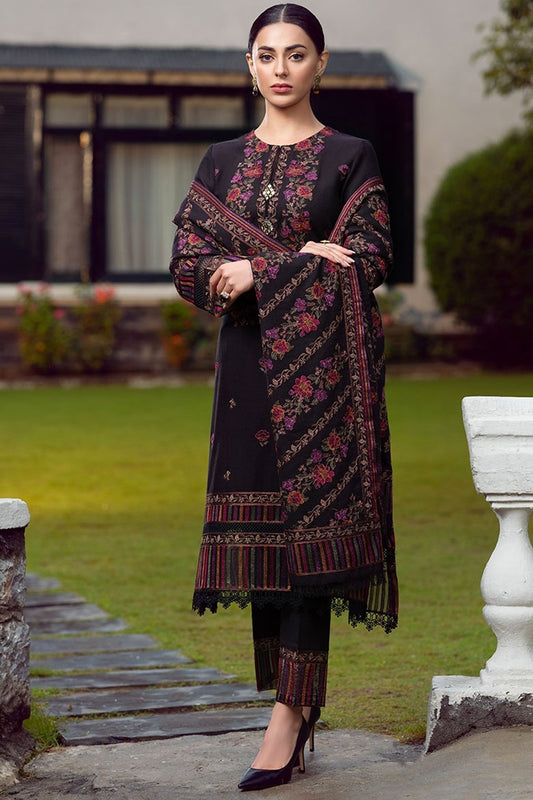 Bareeze 3PC Embroidered Dhanak Suit with Heavy Embroidered Shawal -GA102171