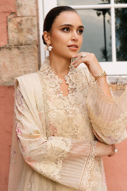 Bareeze Embroidered Lawn 3pc with Embroidered Chiffon Dupatta- SB2021