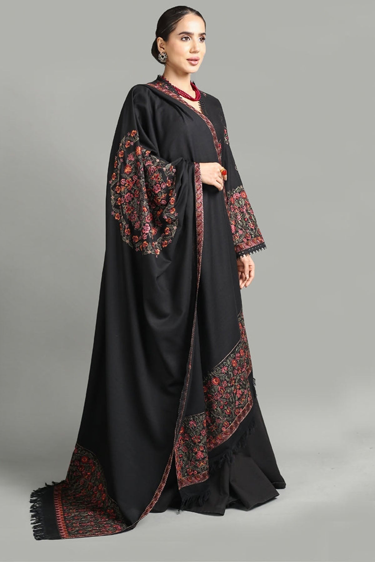 Bareeze 3PC Embroidered Dhanak Suit with Heavy Embroidered Shawal - SB1962