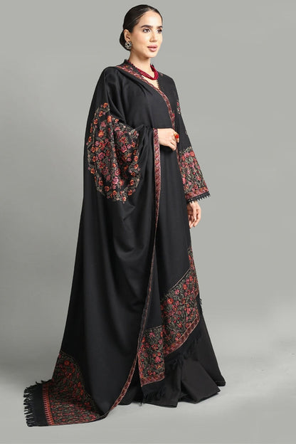 Bareeze 3PC Embroidered Dhanak Suit with Heavy Embroidered Shawal - SB1962