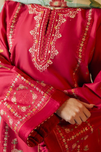 Bareeze Embroidered Lawn 3pc with Printed Slub Net Dupatta- SB1904