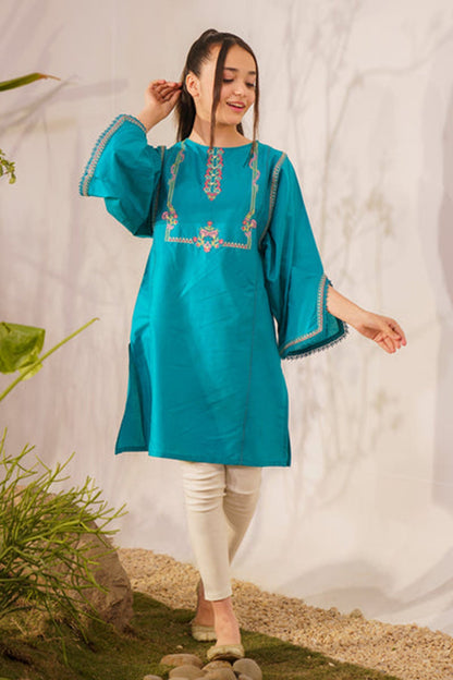 Bareeze Girls Fully Embroidered Lawn 2Pc- SB2004