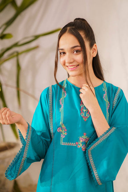 Bareeze Girls Fully Embroidered Lawn 2Pc- SB2004