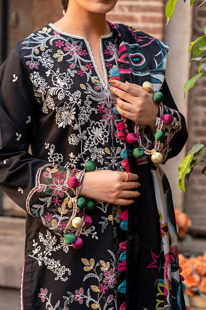 Bareeze Embroidered Lawn 3pc with Embroidered Chiffon dupatta-SB1720