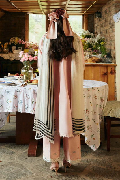 Bareeze Embroidered Lawn 3pc with Printed Slub Net Dupatta- SB1903
