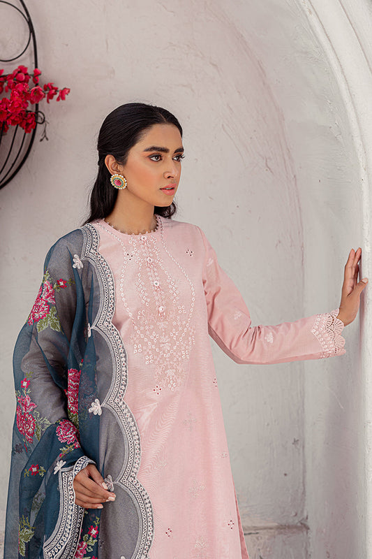 Bareeze Embroidered Lawn 3pc with Embroidered Organza dupatta-SB1690