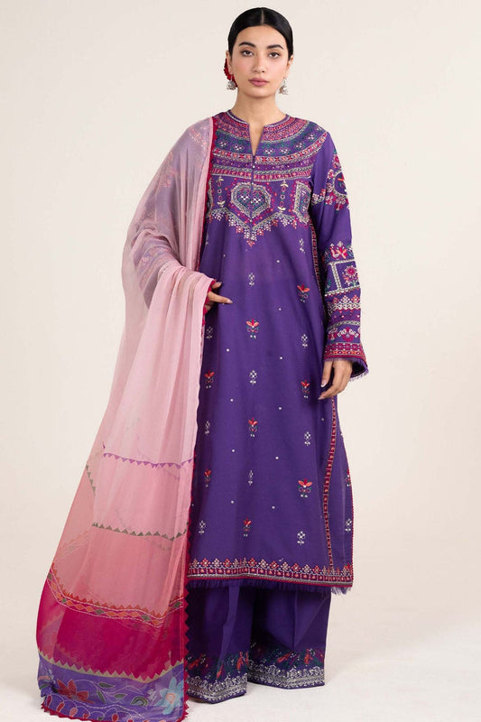 Bareeze Embroidered Lawn 3pc with Chiffon Dupatta- SB1910
