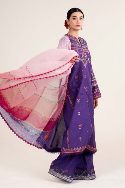 Bareeze Embroidered Lawn 3pc with Chiffon Dupatta- SB1910