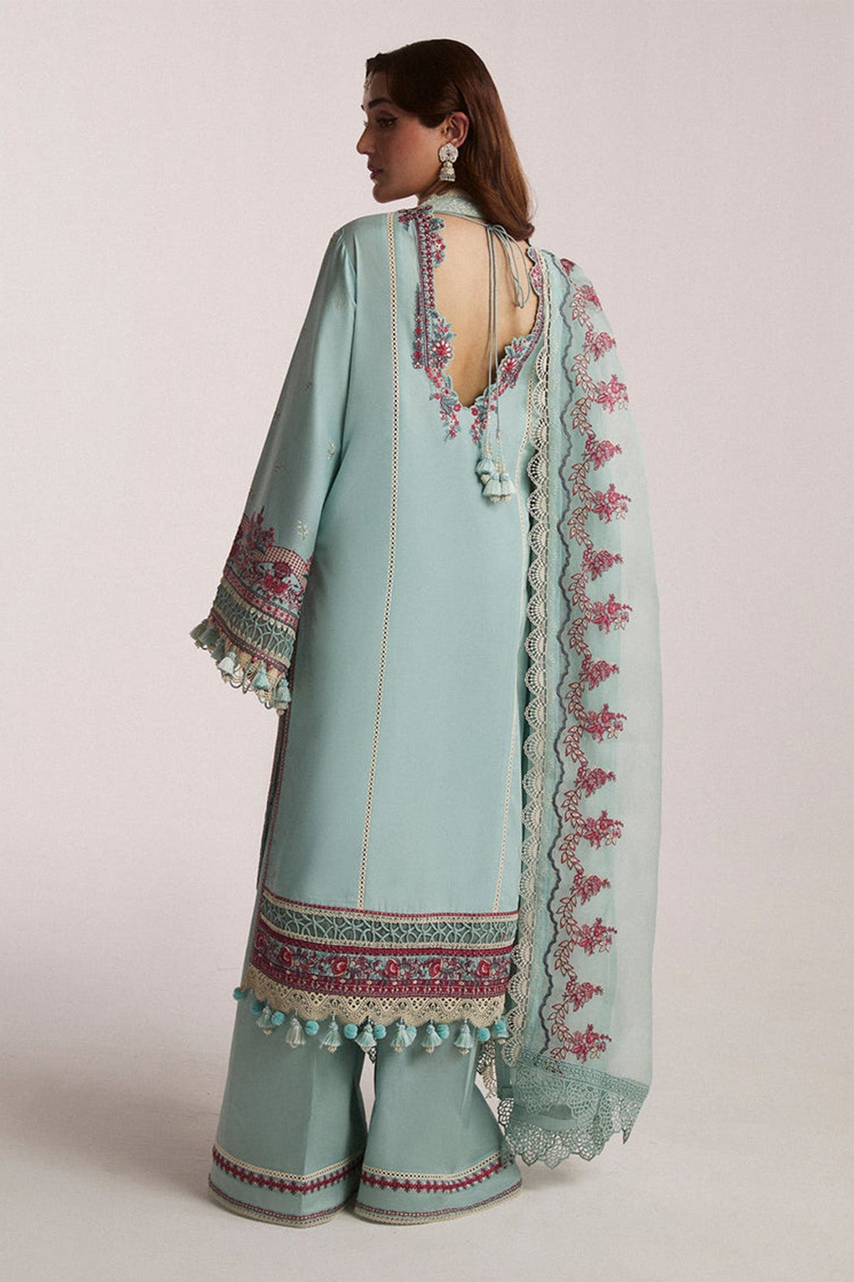 Bareeze 3PC Embroidered Lawn Suit with Embroidered Orgazna Dupatta -SB2027