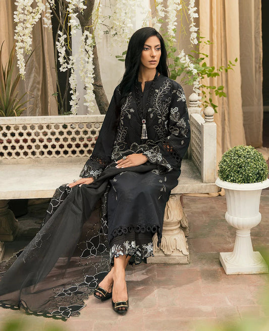 Bareeze Luxury Embroidered Lawn 3Pc with Embroidered Organza Dupata-SB1664