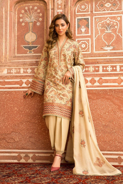 Bareeze Embroidered Lawn 3Pc with Embroidered Dupata- SB1686