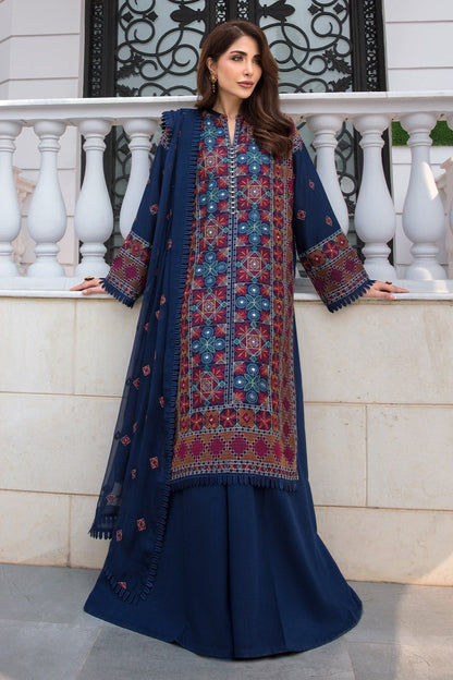 Bareeze Embroidered Lawn 3pc with Bamber Chiffon dupatta- SB1703