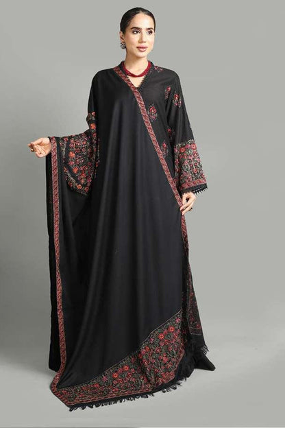 Bareeze 3PC Embroidered Dhanak Suit with Heavy Embroidered Shawal - SB1962