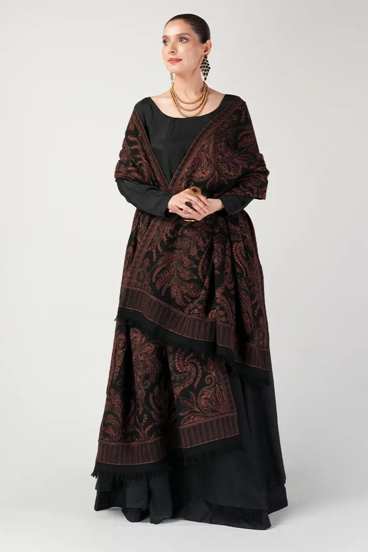Bareeze 3PC Dhanak Suit with Heavy Embroidered Shawal - SB1979