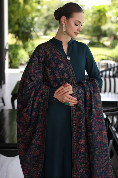 Bareeze 3PC Dhanak Suit with Heavy Embroidered Shawal - SB1983