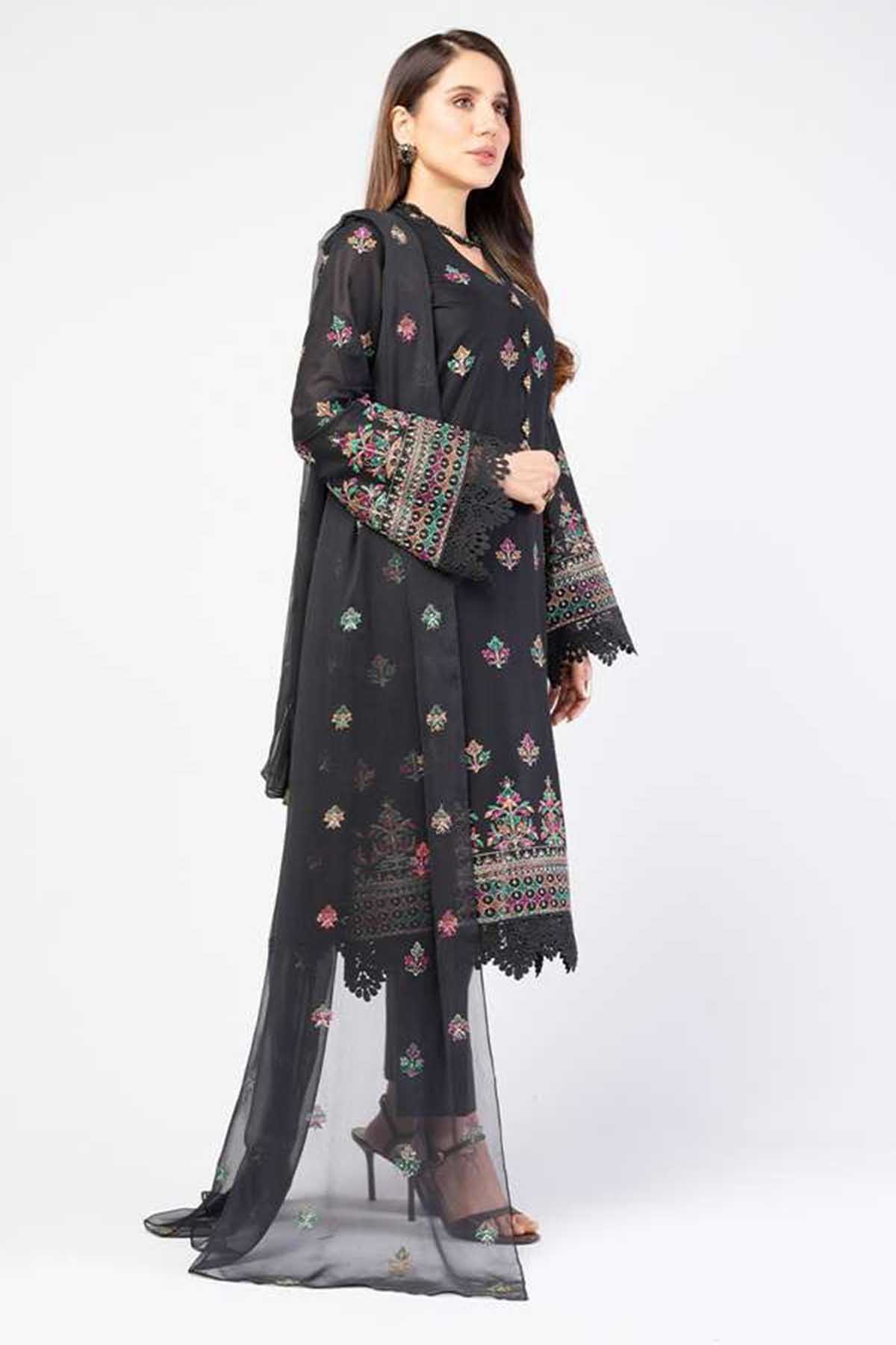 Bareeze Embroidered Lawn 3pc with Embroidered Chiffon Dupatta- SB1992