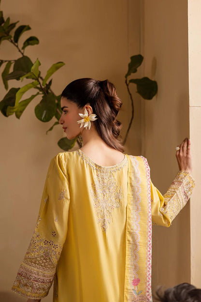 Bareeze 3PC Lawn Embroidered Shirt with Embroidered Organza Dupatta- SB2038