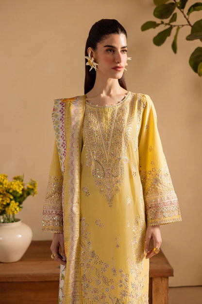 Bareeze 3PC Lawn Embroidered Shirt with Embroidered Organza Dupatta- SB2038
