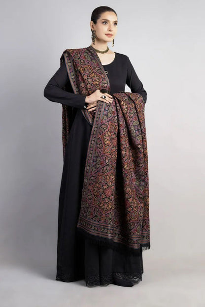Bareeze 3PC Embroidered Dhanak Suit with Heavy Embroidered Shawal - SB2062